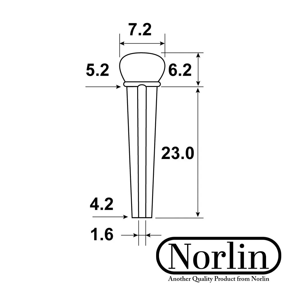 Brass Bridge Pins for Gibson® Acoustic Guitars (6-Pack)