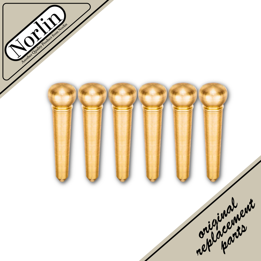 Brass Bridge Pins for Gibson® Acoustic Guitars (6-Pack)