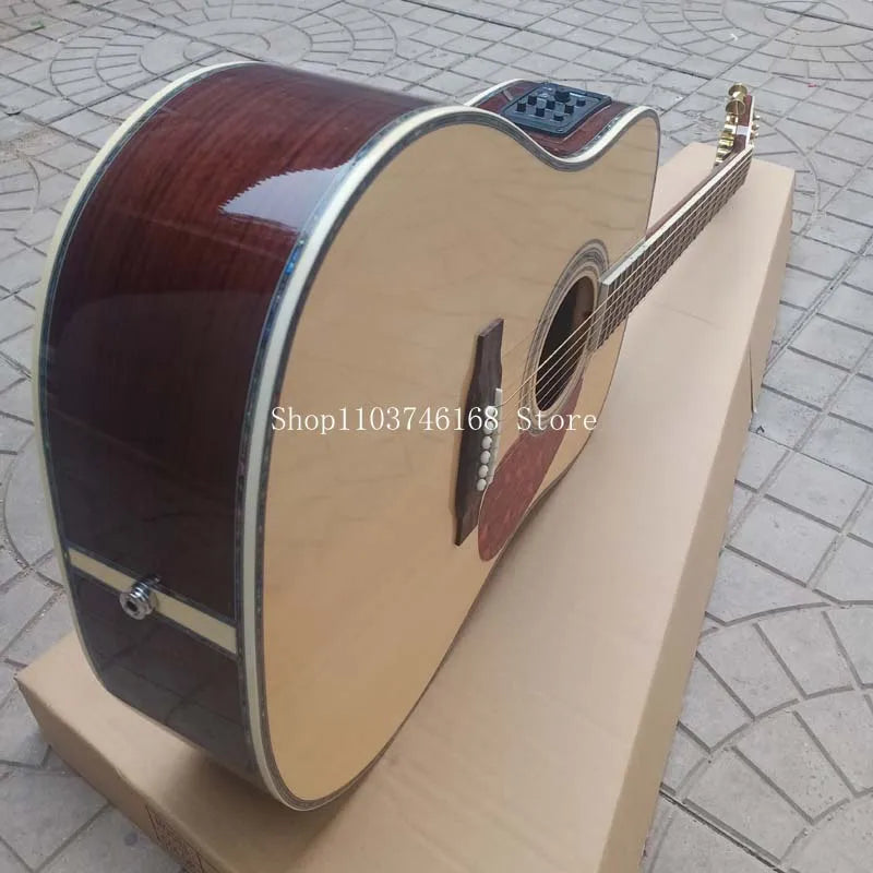 41-Inch (104 cm) Acoustic-Electric Guitar, Solid Spruce Top, Rosewood Fingerboard, 20 Frets, 6-String